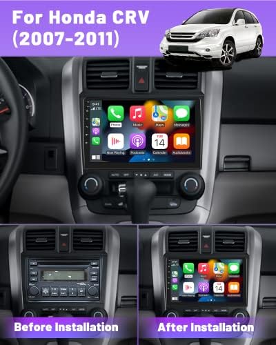 【2+32GB】 Android 11 autóhifi, a Honda CRV 2007-2011 Rádió Vezeték nélküli Apple Carplay Android Auto 9 Hüvelykes Érintőképernyő Autós GPS Navigáció
