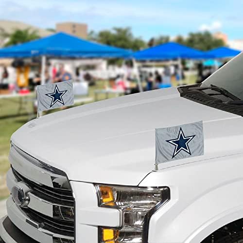FANMATS 61864 Dallas Cowboys Nagykövet Autó Zászló - 2 Csomag Mini Auto Zászlók, 4 X 6in, Tökéletes a Motorháztetőt vagy a Csomagtartót