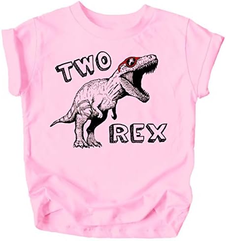 Olive Szereti az Apple Két Rex Dinoszaurusz 2. Szülinapot póló Baba Lányok, mind a Fiúk Második Születésnapját Ruha
