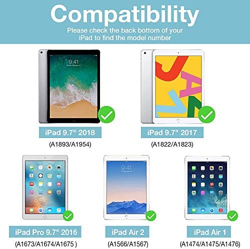 LOWORO iPad 9.7 2018/2017 az Esetben,iPad levegő/Levegő 2 Esetben,Állítható Multi-Angle Folio Stand Esetben Védelem Automatikus