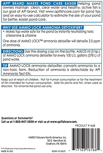 API-TÓ LŐSZER-LOCK Ammónia detoxifier A Tó vize 16-Uncia Üveg