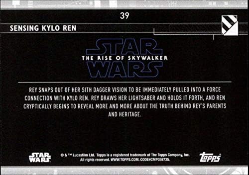 2020 Topps Star Wars A Rise of Skywalker Sorozat 2 Kék 39 Érzékelő Kylo Ren REY Trading Card
