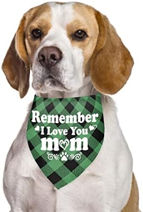 Emlékezz rá, Hogy Szeretlek Anya Kutya Kendő, Kutya Anya Ajándékok Nőknek, Zöld Kockás Pet Sál, Accessories, Kutya Anya anyák