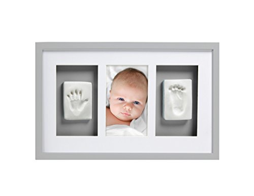 Pearhead Babyprints Agyag Emlék Keret, Újszülött Tenyérlenyomat Készlet, Új Szülők Ajándék, Fehér