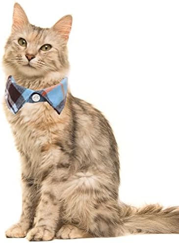 2 Csomag/Set Macska Nyakörv Szakadár Aranyos csokornyakkendő Bell-Kockás a Kitty-Állítható Biztonsági