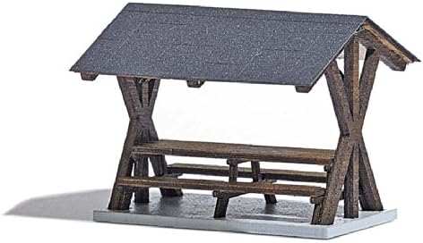 Busch 1563-ban Fából készült Fedett Asztal/Pad HO Táj Modell Táj