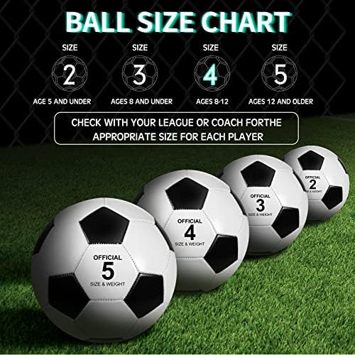 HyDren 24 Csomag Futball-Labdák a Szivattyú Külső Sport Játékok Stitched Gép Futball-Labda Ifjúsági Szabadtéri Labdarúgó Játék gyakorlati Képzés.