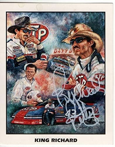Richard Petty írt Alá Dedikált Promo Kártya Kollázs NASCAR Legenda SZÖVETSÉG AC71387 - Dedikált NASCAR Kollázsok