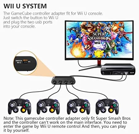 Vezérlő Adapter Kompatibilis a Nintendo Kapcsoló, Nintendo, Gamecube wii U-s PC-n, Super Smash Bros Választás Támogatása a Négy