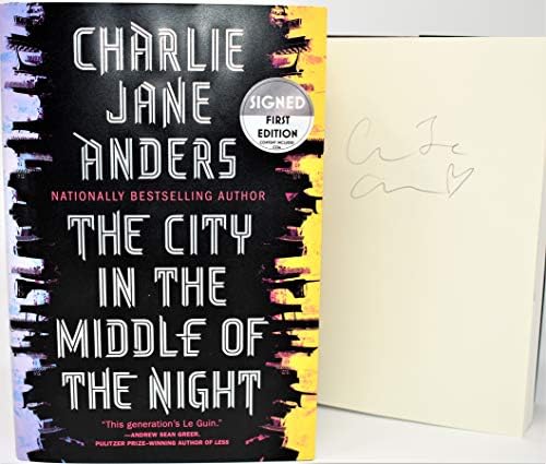 A Város az Éjszaka Közepén ALÁÍRT Charlie Jane Anders DEDIKÁLT KÖNYVET COA