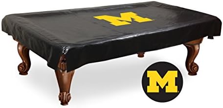 A Michigan Wolverines HBS Fekete Vinil Biliárd Pool Asztal Fedelet (110x60x12)