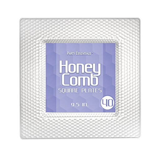 Fél Essentials N651021 Honeycomb Szögletes Tányér, 6.5, Clear (Csomag 120)