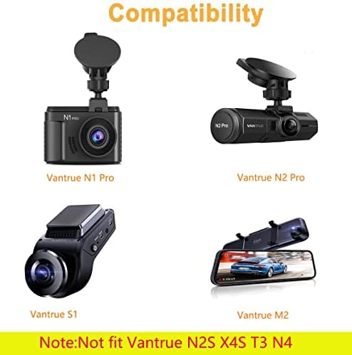 Dashcam Hardwiring Készlet Mini USB Vezetékes Készlet Kompatibilis Vantrue N2 Pro, N2, T2, N1 Pro X4, M2，S1 Autó Dash Kamera Töltő Kábel