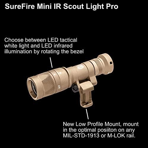 Holtbiztos Mini Infravörös Scoutlight Pro Compact Lámpa M340V Csomag 4 Extra CR123A Elem vagy egy Lightjunction elemtartót