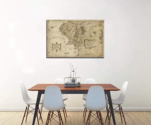 Yatsen Híd 1 Darab Wall Art Kép, Vászon Festmény Térkép Közepén a Föld Poszter HD Nyomtatás lakberendezés Mű Nappali, Hálószoba, Iroda Feszített,