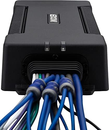 KICKER Hangszórók, valamint Amp Csomag az 5 Elem: 5-Csatorna Vízálló Erősítőhöz 12 Mélysugárzó, 6-½ LED Hangszóró, 1/0AWG tápkábelek