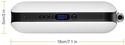 TWDYC 150 PSI Levegő Inflator Újratölthető Kompresszor LCD Kijelző Pontos Hordozható Szivattyú az Autó, Kerékpár, Labda (Színe : Fehér)