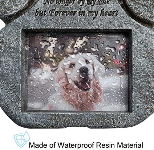 EXPAWLORER Pet Emlékmű Kövek - Pawprint Kutya Sírkövek Személyre szabott Képkeret, Kutya Emlékmű Ajándékok Veszteség a Kutya Sírt Jelölő Szimpátia