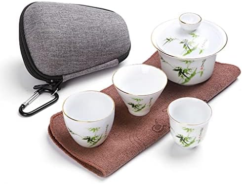 teás készlet Táskában Kínai Kung-Fu Teaset Gaiwan a Porcelán Teáskanna Tisztességes Bögre Tea Szett Fehér Kerámia Puer Tea Drinkware