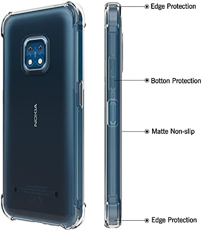 Foluu Nokia XR20 az Esetben, Nokia XR20 2021 Telefon Esetében Egyértelmű, karcálló Megerősített Sarkok TPU Gumi Puha Bőr Szilikon védőtok