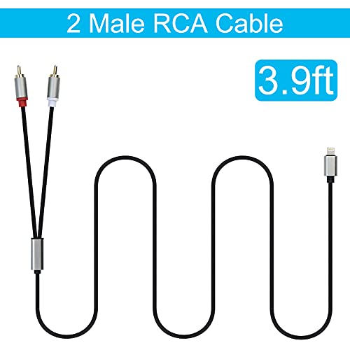 Villám-RCA Kábel Audio Aux Adapter, 3.3 ft/1M Kábel,Sztereó Y Elosztó Adapter Telefon, Pad, illetve Pod Modellek Erősítő, Autó, házimozi