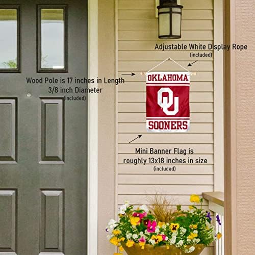 Oklahoma Sooners Mini Kis Banner, illetve Banner Rúd Csomag