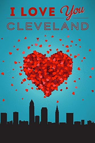 Lámpás Nyomja Meg Szeretlek Cleveland, Ohio ( Pamut Vászon Újrafelhasználható Táska)