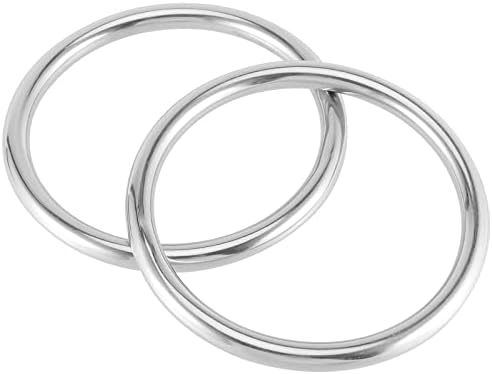 HOZEON 4 Csomag 4 Inch, Fém, O Gyűrű, Varrat nélküli Hegesztett O-Gyűrű, Rozsdamentes Acél Gyűrű, Többcélú Kerek Fém Gyűrű Fitness,