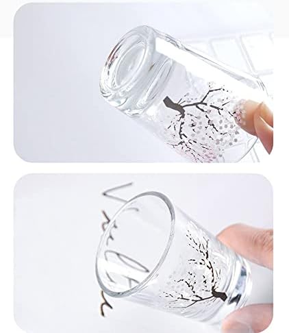 APROFAMILY Érzelmi koreai Soju Üveg pohár Változó cseresznyevirág Szín 4db Meghatározott Whiskey, tequila, érdekében, vagy egyéb alkoholtartalmú