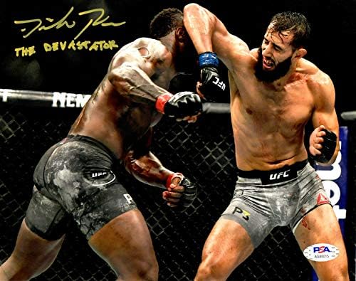 Dominick Reyes dedikált, aláírt írva 8x10 fotó UFC A PSA Devastator