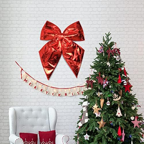Karácsonyi Piros Bowknot Bevásárlóközpont Jelenet Elrendezés Karácsonyi Étterem, Bár, Recepció Dekorációs Anyagok Fényes Ruhát
