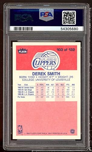 Derek Smith Újonc Kártya 1986-87 Fleer 103 PSA 9