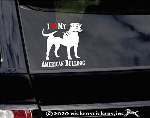 Szeretem Az Amerikai Bulldog ~ Vinil Ablak Matrica