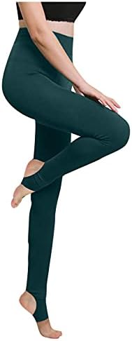 HDZWW Slim Leggings Hölgy Futó Hosszú Highwaisted Téli Pocketless Leggings Womans Szilárd Testépítés Vastag Lounge