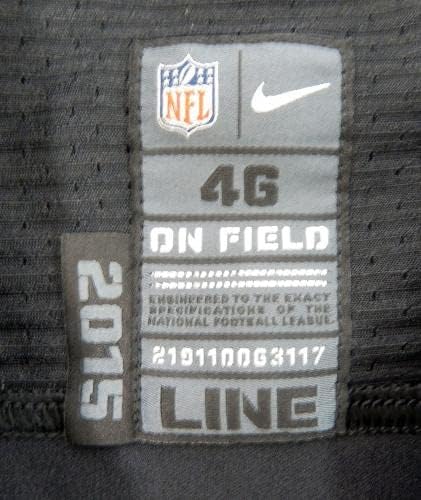 2015 San Francisco 49ers Üres Játék Kibocsátott Fekete Jersey Szín Rush 46 DP30126 - Aláíratlan NFL Játék Használt Mezek