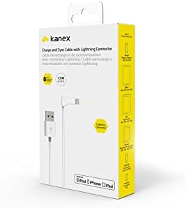 Kanex (8) Csomag Apple Certified Díjat, valamint a Szinkronizálás 90 Fokos Szögben a Lightning Csatlakozó Kábelek - 4.9 Láb