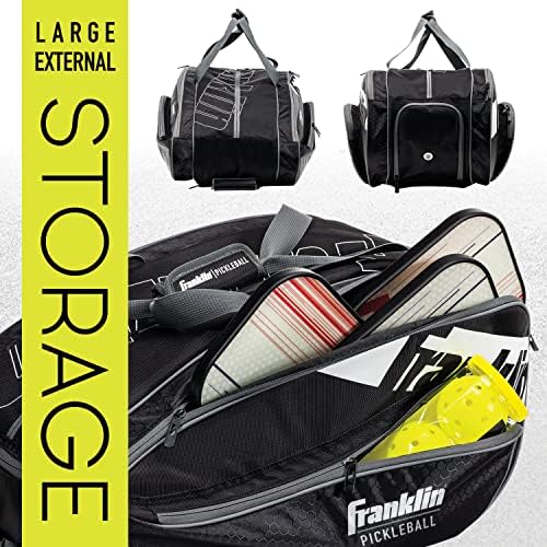 Franklin Sport Pickleball Lapát Táska - Pro Series Pickleball Táskák Tappancsokat, Pickleballs, Felszerelés + Felszerelés -
