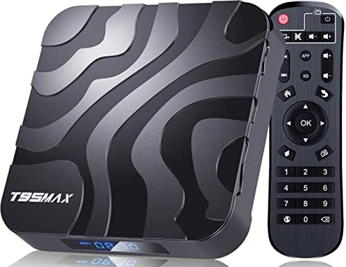Android TV Box 12.0, T95MAX Android TV Box H618 4 GB, 32 gb-os Android Box Támogatása 2.4 G/5.8 G WiFi6 Bluetooth 5.0 Ethernet