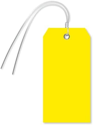 SmartSign (Csomag 1000) Sárga Műanyag Kategória, a Vezetékek, 4.75 x 2.375 inch, Fém Rögzítő, 10 millió Könny-Bizonyíték Polylith Műanyag,