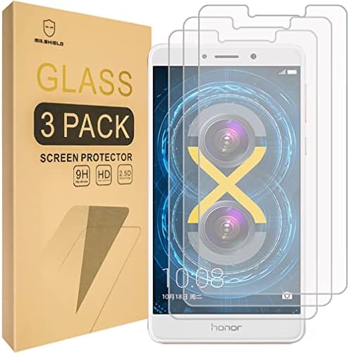 Mr Pajzs [3-PACK] Célja A Huawei Honor 6X [Edzett Üveg] Képernyő Védő [0.3 mm-es Ultra Vékony 9H Keménység 2.5 D Kör Széle] Élettartam