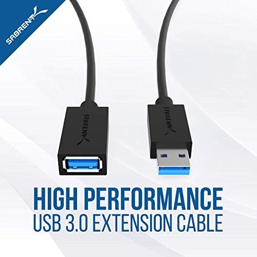 Sabrent 4-Port USB 3.0 Hub + 22AWG 3 Méteres Hosszabbító Kábel USB 3.0
