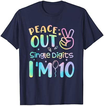 Béke Egyetlen Számjegy vagyok, 10 Éves 10 Szülinapos Lány Póló