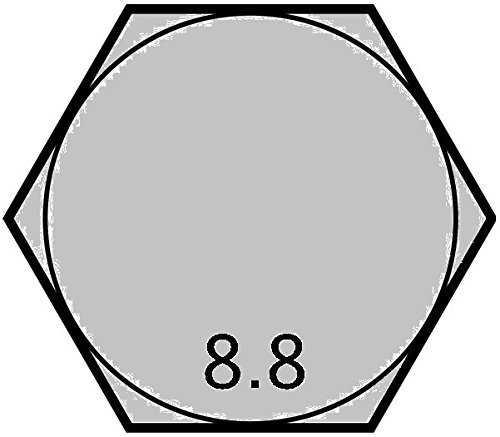 Osztály 8.8 Hex Fej Cap Csavarok, M12-1.75, Teljesen Menetes 60 mm-es Lg. - (Csomag 10)