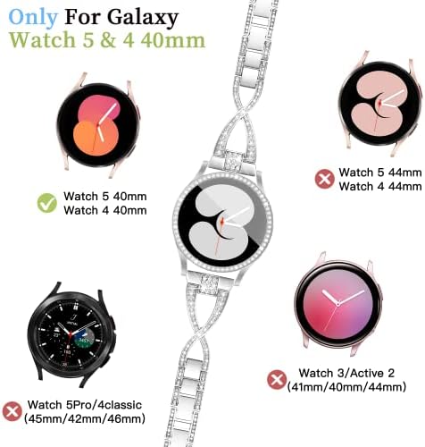 G-ficu Galaxy Óra 4 Band X-Alakú Zenekar Samsung Galaxy Nézni, 4 & 5 Zenekar-40mm Képernyő Védő Esetben, 20mm Gyors Kiadás Nők