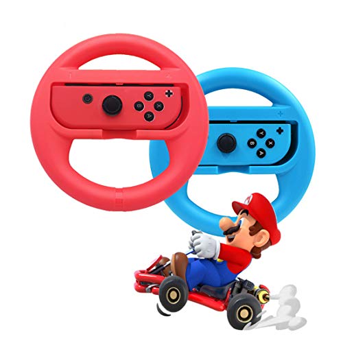 MIMD 2db Autóverseny Játékok Kormánykerék Markolat-Alkalmas Nintendo Kapcsoló Mario Kart, Öröm-Con Kormánykerék, Piros, Kék, 2 Csomag