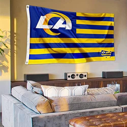 Los Angeles Rams USA-ban az Amerikai Nemzet Csíkos 3x5 Karika Zászló