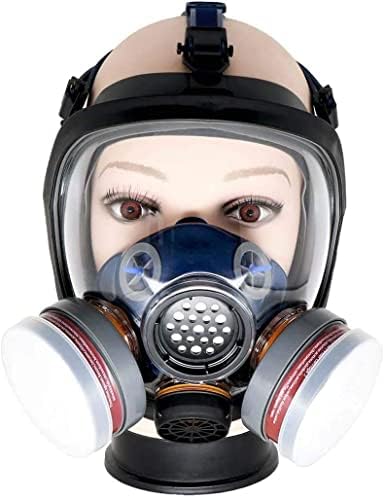 【Gázálarc 】Airmabay teljes arc légzőkészüléket Anti-köd Védő Szem & Orra széles Körben Használt Szerves Gőz,Festék, Permetező,