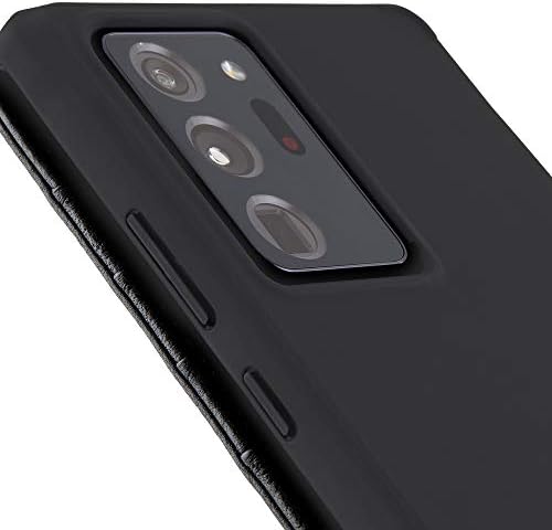 Case-Mate Samsung Galaxy Note 20 Ultra Tárca Telefon Esetében - 6.9 Fekete Valódi Bőr a Vezeték nélküli Töltés - Pénztárca,