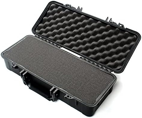 JKUYWX Hordozható Műanyag Hangszer CaseSafety Vízálló Berendezés, Eszköz Doboz ütésálló előre Vágott Hab (Szín : D, Méret : 240x135x100mm)