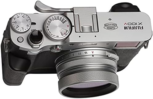Haoge LUV-X54W Fém napellenző a MC UV Védelem Multicoated Ultraibolya Objektív Szűrő Fujifilm Fuji X100V Fényképezőgép Ezüst